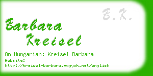 barbara kreisel business card